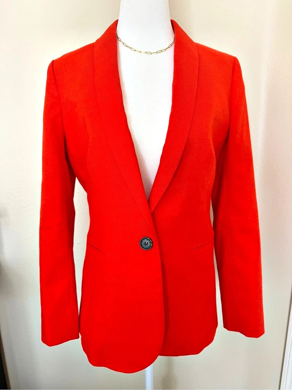 J.Crew Parke Blazer Linen blend NET Red Size 4